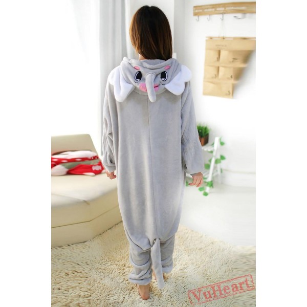 Gray Elephant Kigurumi Onesies Pajamas Costumes for Women & Men