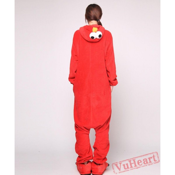 Red Cookie Monster Kigurumi Onesies Pajamas Costumes for Women & Men