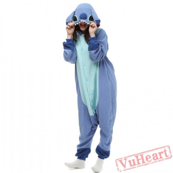 Blue Stitch Kigurumi Onesies Pajamas Costumes for Women & Men