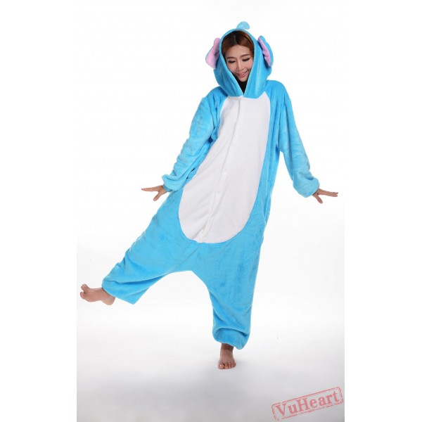 Blue Elephant Kigurumi Onesies Pajamas Costumes for Women & Men