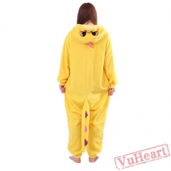 Yellow Dragon Kigurumi Onesies Pajamas Costumes for Women & Men
