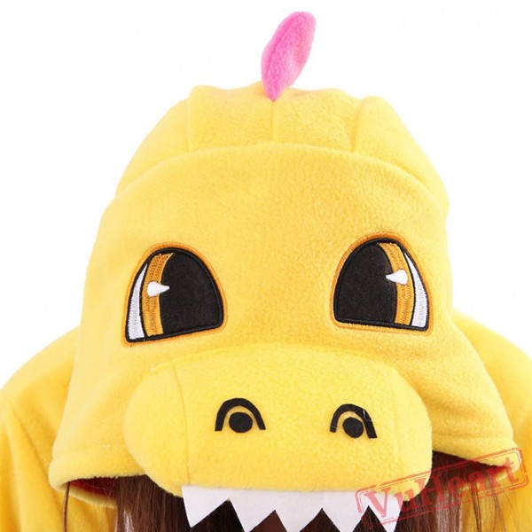 Yellow Dragon Kigurumi Onesies Pajamas Costumes for Women & Men