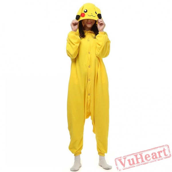 Pikachu Kigurumi Onesies Pajamas Costumes for Women & Men
