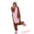 Brown Monkey Kigurumi Onesies Pajamas Costumes for Women & Men