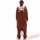 Brown Monkey Kigurumi Onesies Pajamas Costumes for Women & Men