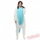 White Blue Unicorn Kigurumi Onesies Pajamas Costumes for Women & Men