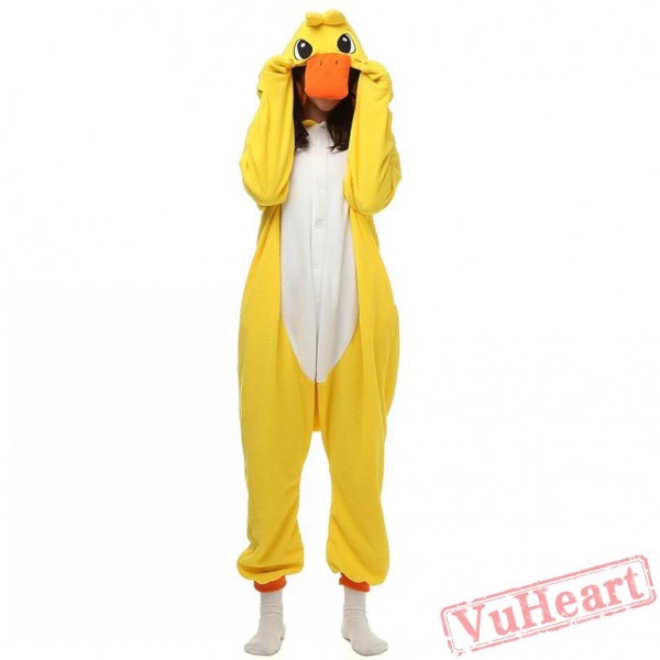 Yellow Duck Kigurumi Onesies Pajamas Costumes for Women & Men