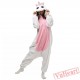 White Pink Unicorn Kigurumi Onesies Pajamas Costumes for Women & Men