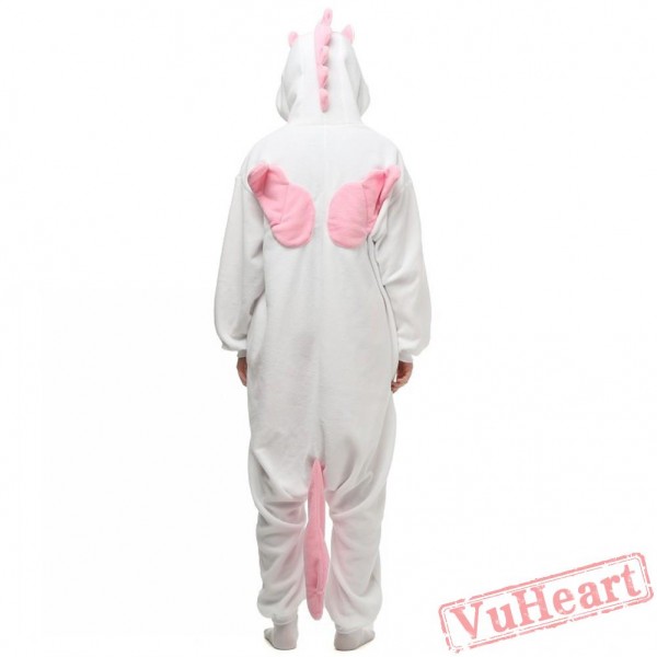 White Pink Unicorn Kigurumi Onesies Pajamas Costumes for Women & Men