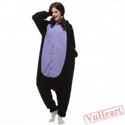 Middle Night Balck Spooky Cat Kigurumi Onesies Pajamas Costumes for Women & Men