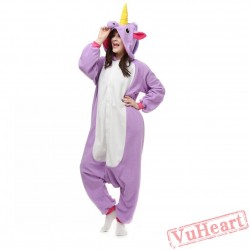 Purple Unicorn Kigurumi Onesies Pajamas Costumes for Women & Men