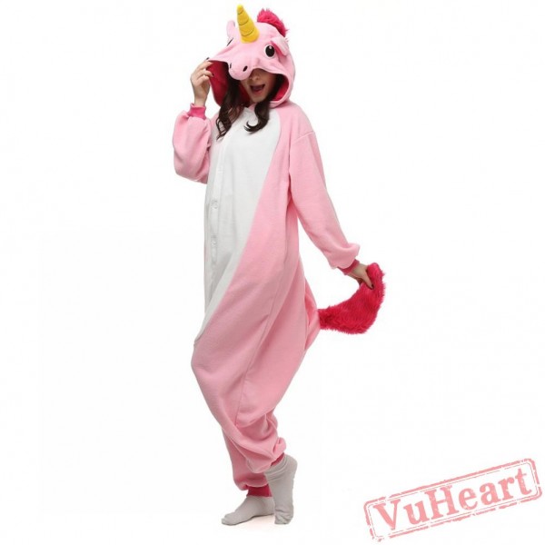 Pink Unicorn Kigurumi Onesies Pajamas Costumes for Women & Men