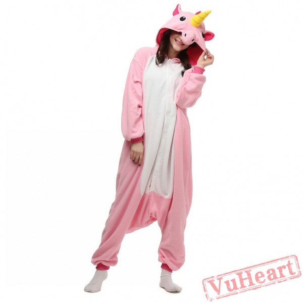 Pink Unicorn Kigurumi Onesies Pajamas Costumes for Women & Men