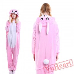 Pink Ears Rabbit Bunny Kigurumi Onesies Pajamas Costumes for Women & Men