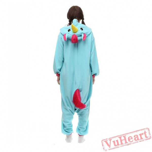 Blue Unicorn Kigurumi Onesies Pajamas Costumes for Women & Men