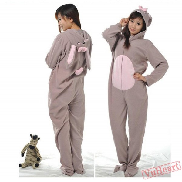 Grey Rabbit Couple Onesies / Pajamas / Costumes