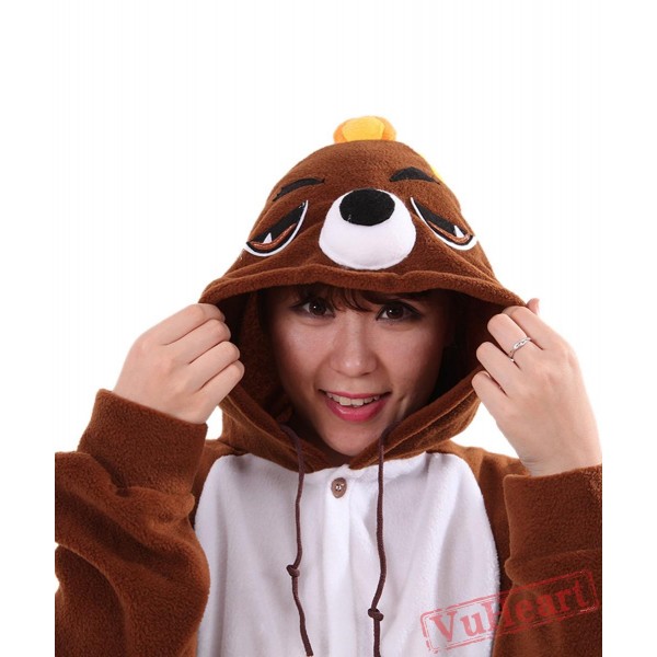 Brown The Mole Kigurumi Onesies Pajamas Costumes for Women & Men