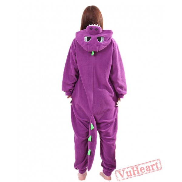 Purple Dragon Kigurumi Onesies Pajamas Costumes for Women & Men