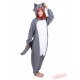 Grey Wolf Kigurumi Onesies Pajamas Costumes for Women & Men