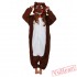 Brown Wolf Kigurumi Onesies Pajamas Costumes for Women & Men