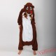 Brown Wolf Kigurumi Onesies Pajamas Costumes for Women & Men