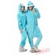 Blue Bucktooth Monster Couple Onesies / Pajamas / Costumes