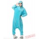 Blue Bucktooth Monster Kigurumi Onesies Pajamas Costumes for Women & Men