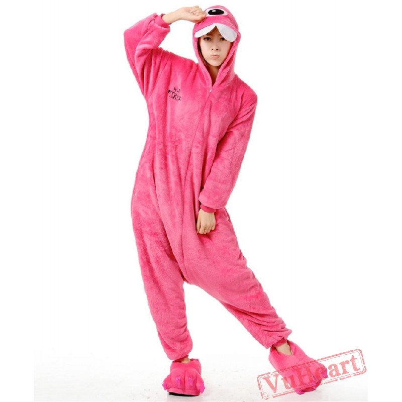 Kid's Kigurumi Pajamas Monster Blue Monster Animal Patchwork Onesie