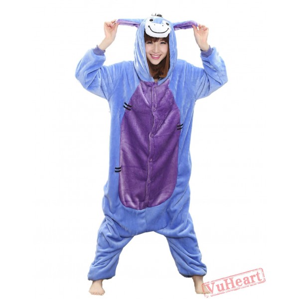 Cartoon Donkey Kigurumi Onesies Pajamas Costumes for Women & Men