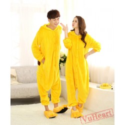 Cartoon Pikachu Couple Onesies / Pajamas / Costumes