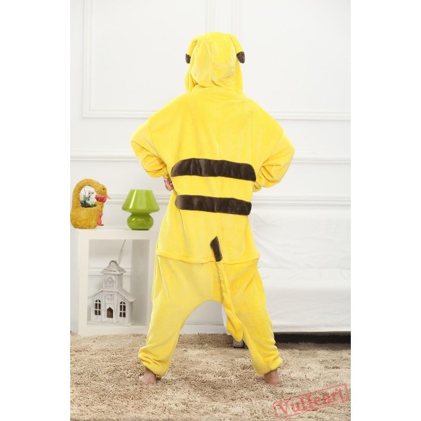 Cartoon Pikachu Kigurumi Onesies Pajamas Costumes for Women & Men