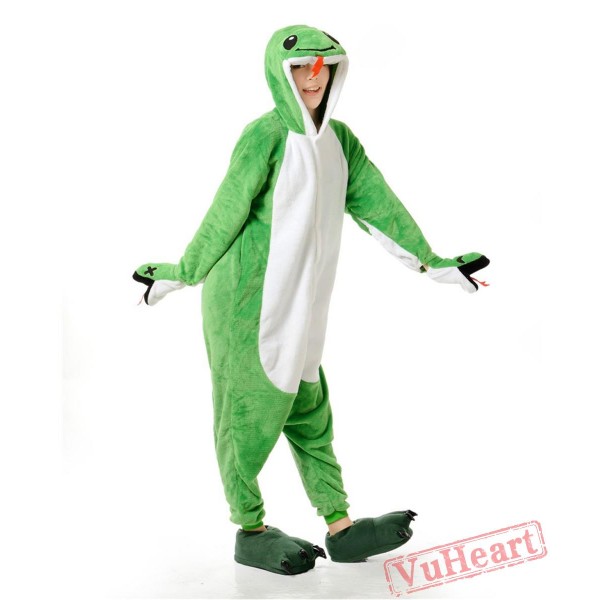 Green Snake Kigurumi Onesies Pajamas Costumes for Women & Men