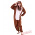 Brown Dinosaur Kigurumi Onesies Pajamas Costumes for Women & Men