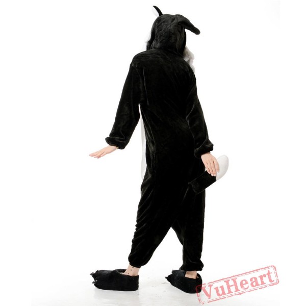 Black Wolf Couple Onesies / Pajamas / Costumes