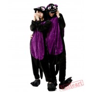 Black Dragon Wolf Kigurumi Onesies Pajamas Costumes for Women & Men