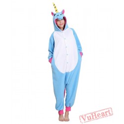 Blue Unicorn Kigurumi Onesies Pajamas Costumes for Women & Men