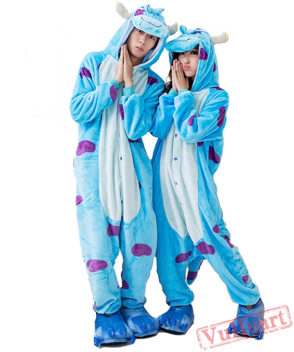 Sullivan Monster Couple Onesies Pajamas Costumes