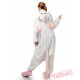 Pink White Unicorn Kigurumi Onesies Pajamas Costumes for Women & Men