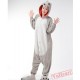 Grey Dinosaur Monster Couple Onesies / Pajamas / Costumes