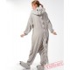 Grey Dinosaur Monster Couple Onesies / Pajamas / Costumes