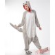 Grey Dinosaur Monster Couple Onesies / Pajamas / Costumes