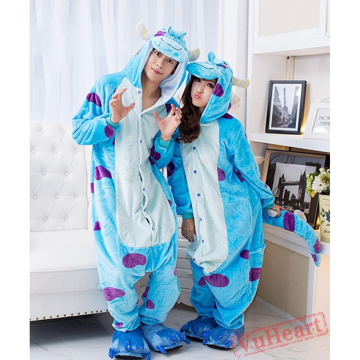 Women & Men Sullivan Monster Kigurumi Onesies Pajamas Costumes