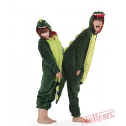 Green Dinosaur Monster Couple Onesies / Pajamas / Costumes