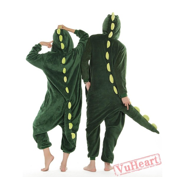 Green Dinosaur Monster Kigurumi Onesies Pajamas Costumes for Women & Men