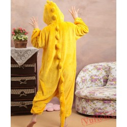 Yellow Dinosaur Kigurumi Onesies Pajamas Costumes for Women & Men