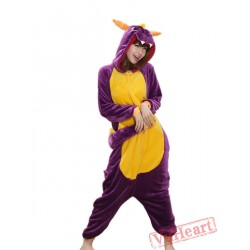 Purple Dragon Kigurumi Onesies Pajamas Costumes for Women & Men