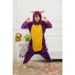 Purple Dragon Kigurumi Onesies Pajamas Costumes for Women & Men