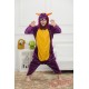 Purple Dragon Kigurumi Onesies Pajamas Costumes for Women & Men