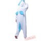 White Blue Unicorn Kigurumi Onesies Pajamas Costumes for Women & Men