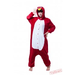 Red Angry Bird Kigurumi Onesies Pajamas Costumes for Women & Men